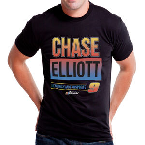 NASCAR Mens Classic Crew Tee - Chase Elliot - 3 Black by DelSol-1 Pc